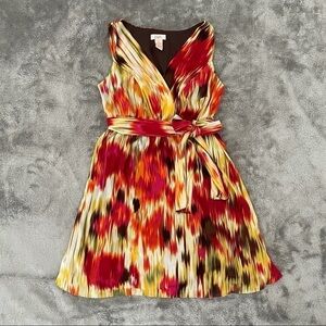 Candie’s Sleeveless Fit & Flare Dress Multi-Color Geometric Print Size Large